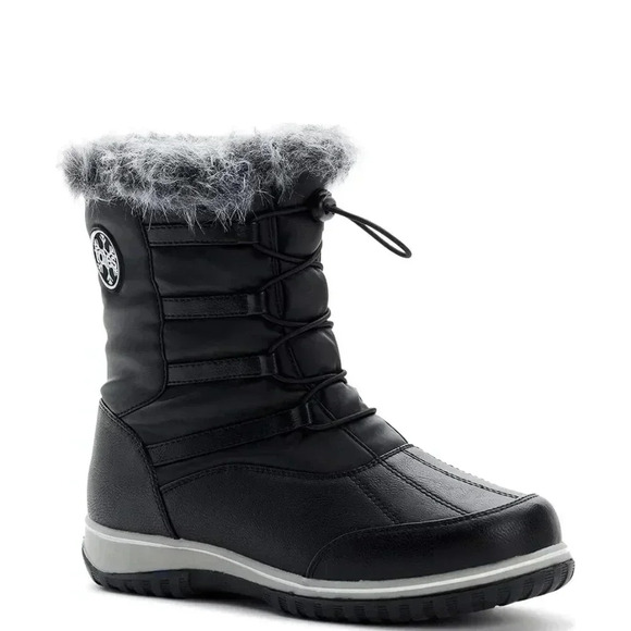 Totes Women's Adele Lace Up Waterproof Faux Shearling Winter Boots - Picture 1 of 10